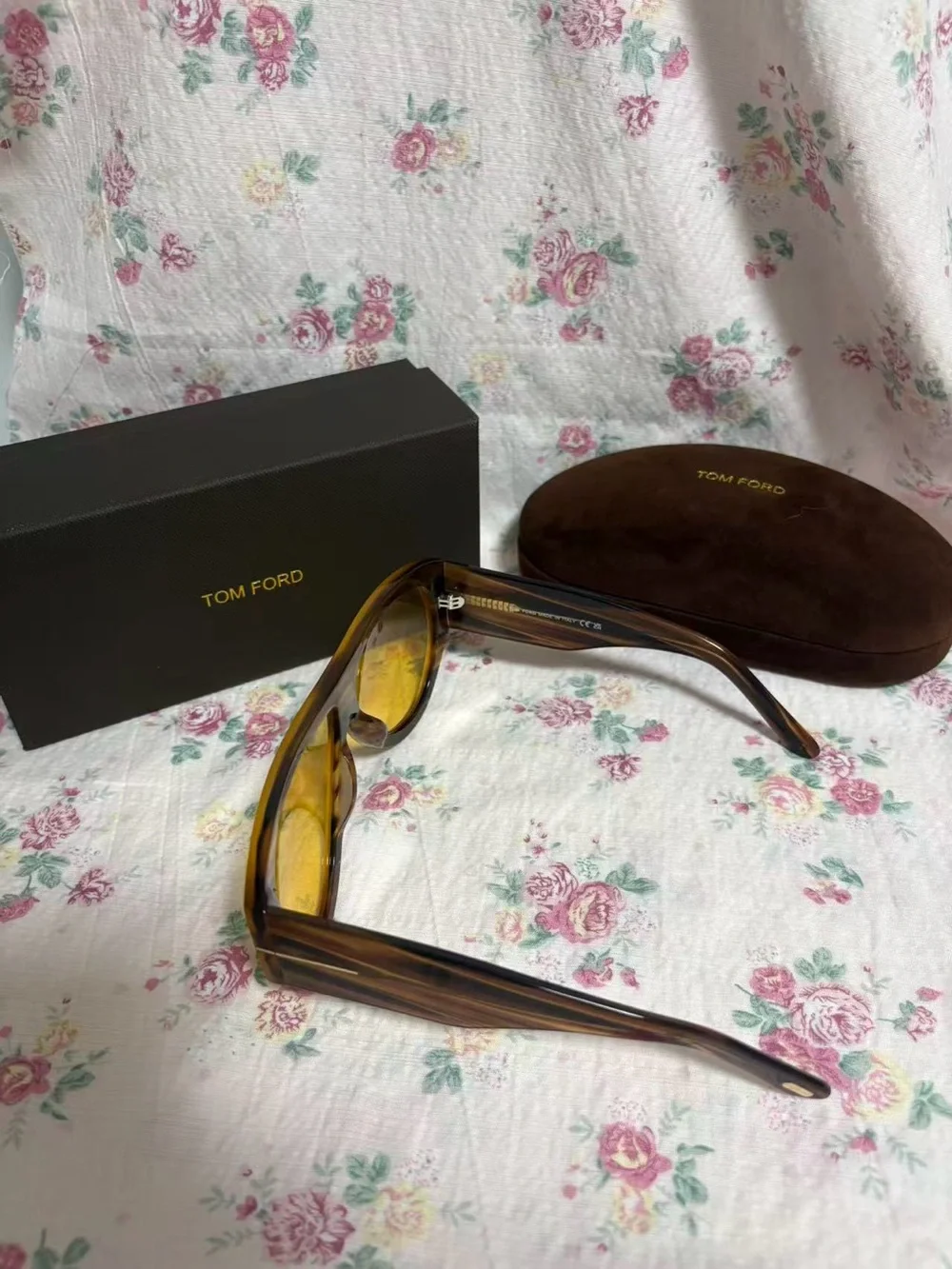Tom Ford Tortoiseshell Frame with Yellow Lenses Sunglasses